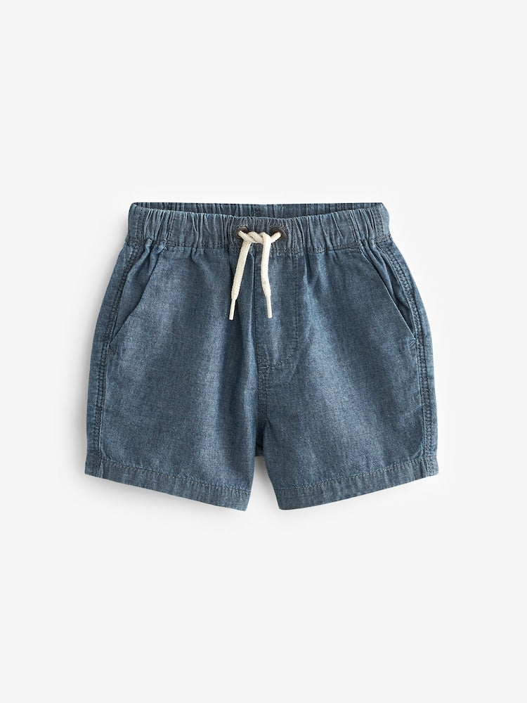 Next Classic Blues Pull On Shorts 3 Pack (3-6months)