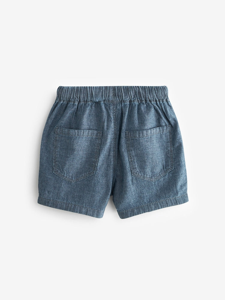 Next Classic Blues Pull On Shorts 3 Pack (3-6months)