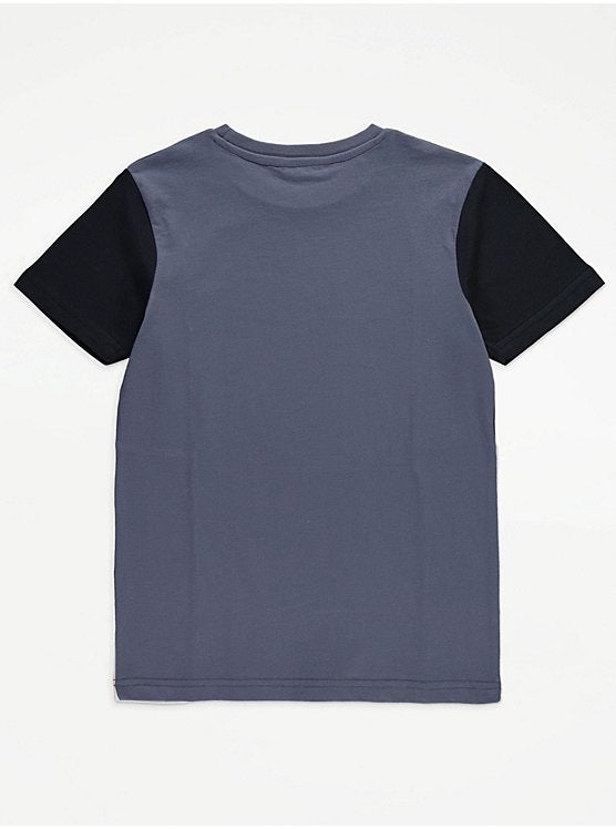 George Grey Color Block T-shirt and Shorts Set 8-9yrs