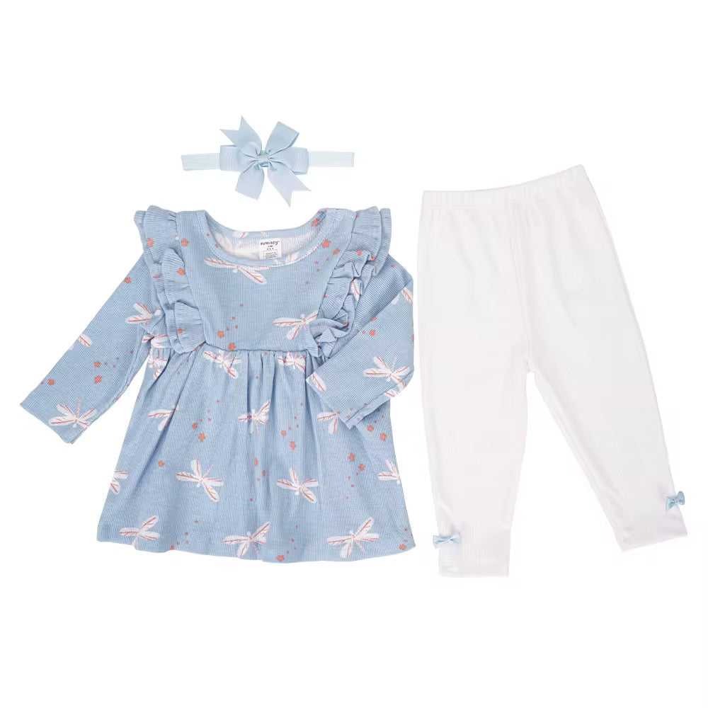 Sunnozy 3-piece Set Baby Girl Dress