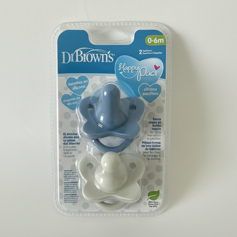 Dr Browns Happy Paci Silicone  2 Pacifiers