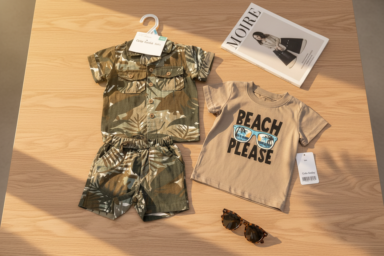 Cute Koala Baby Boys 3-Piece Set(Shirt, Short & T-shirt)