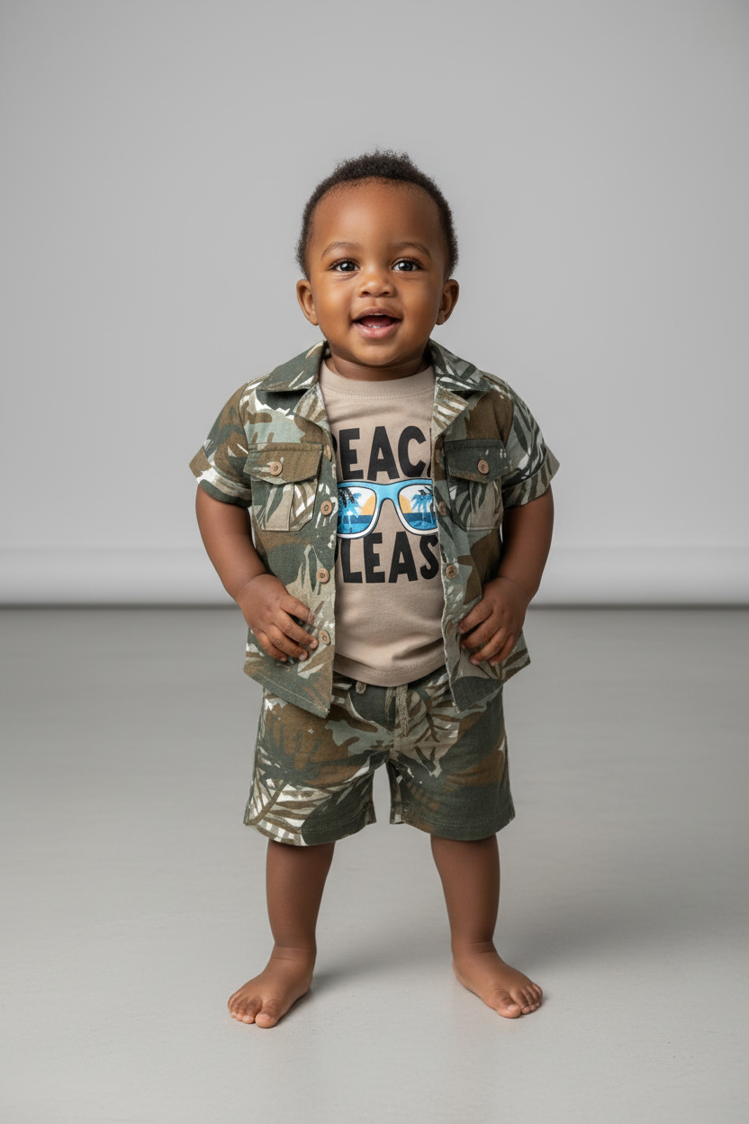 Cute Koala Baby Boys 3-Piece Set(Shirt, Short & T-shirt)
