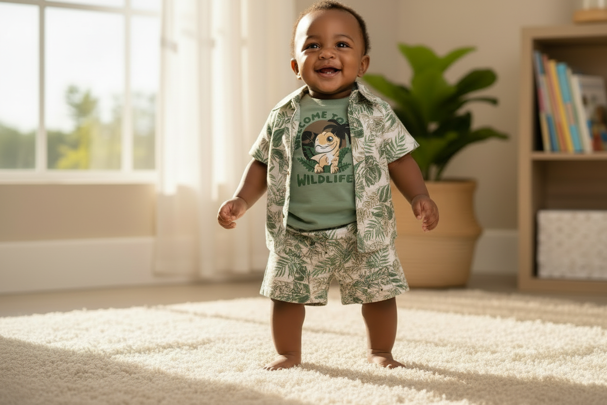 Cute Koala Baby Boys 3-Piece Set(Shirt, Short & T-shirt)