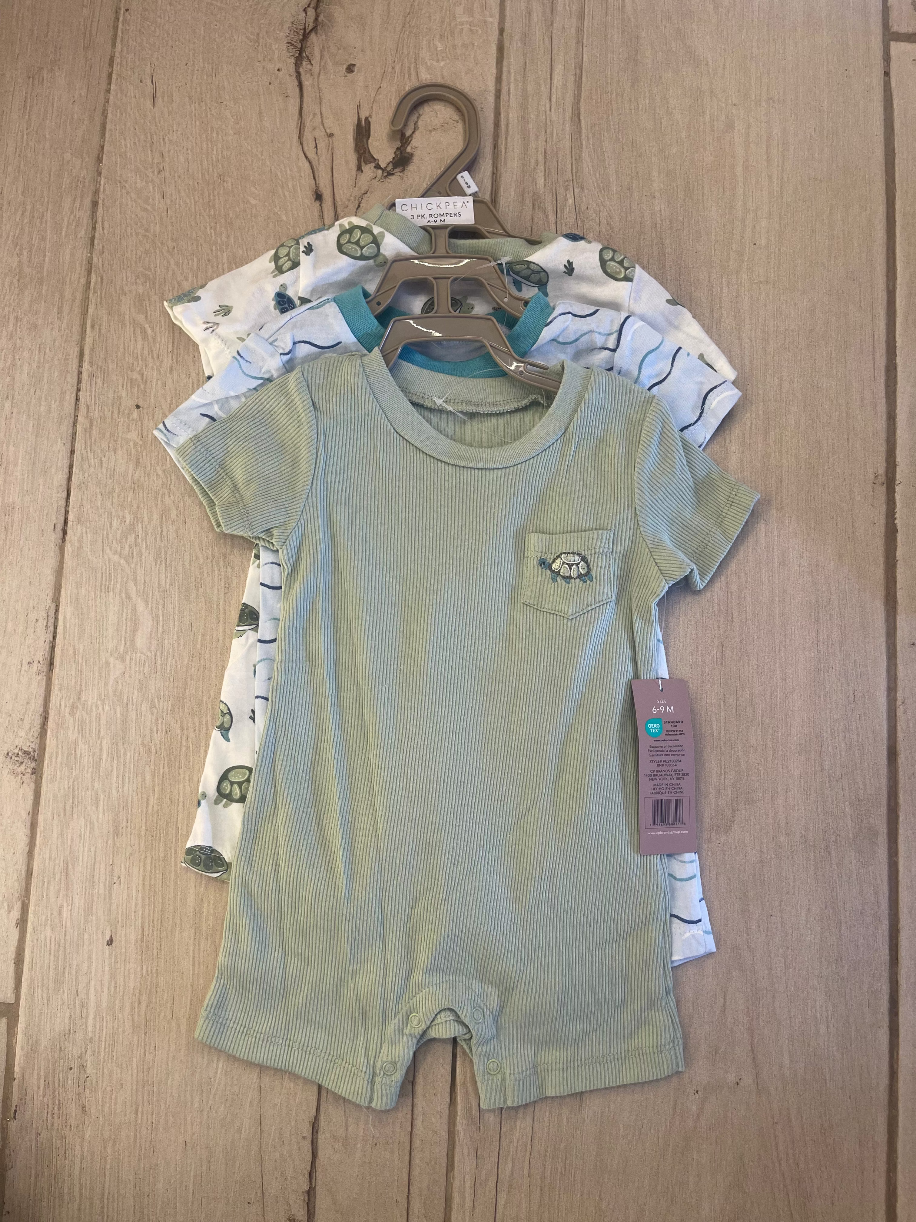 Chick Pea 3pk  Rompers