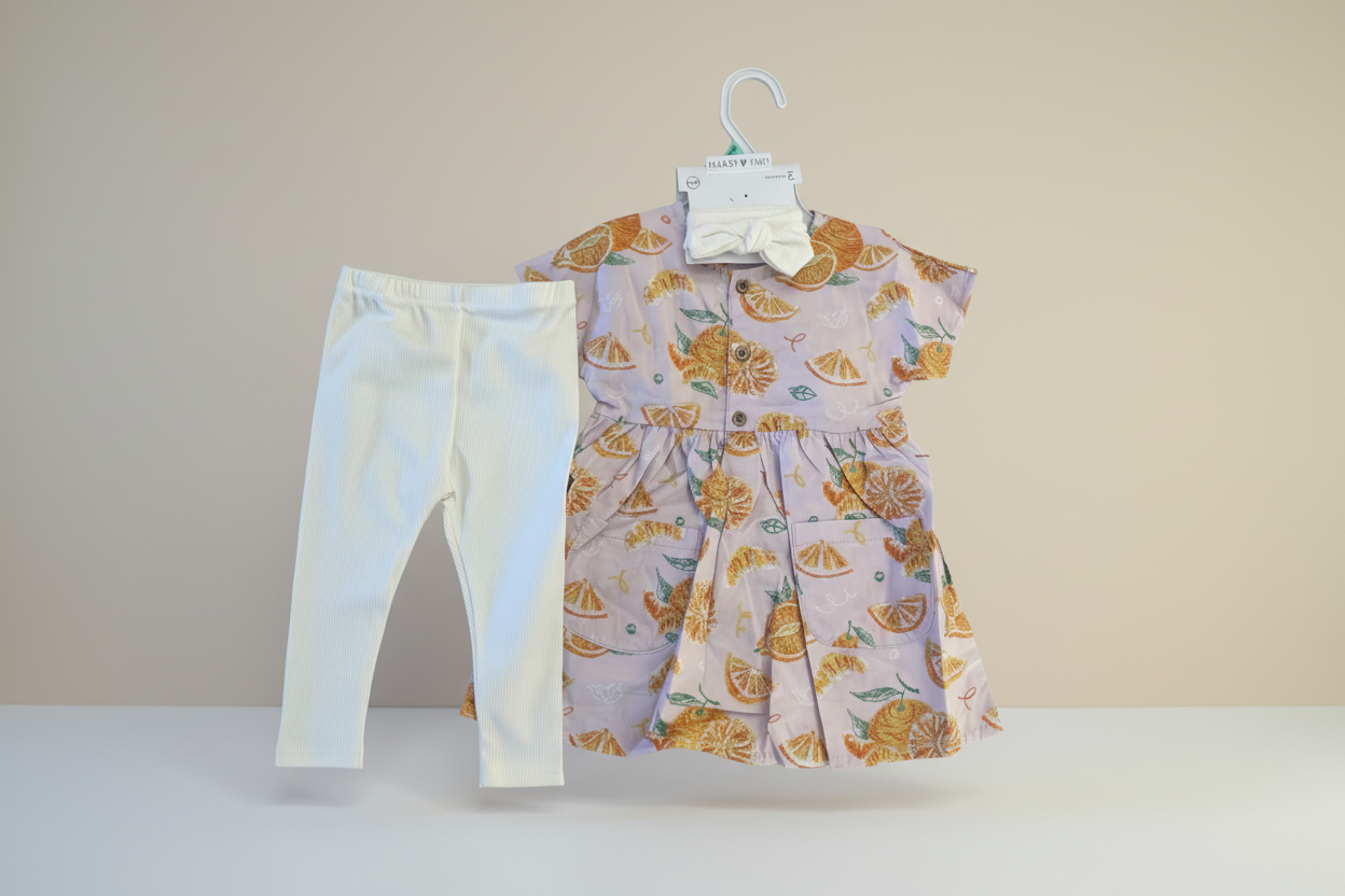 Fairy Realm Girls  3-Piece Set ( Dress , Headbow, Leggings)