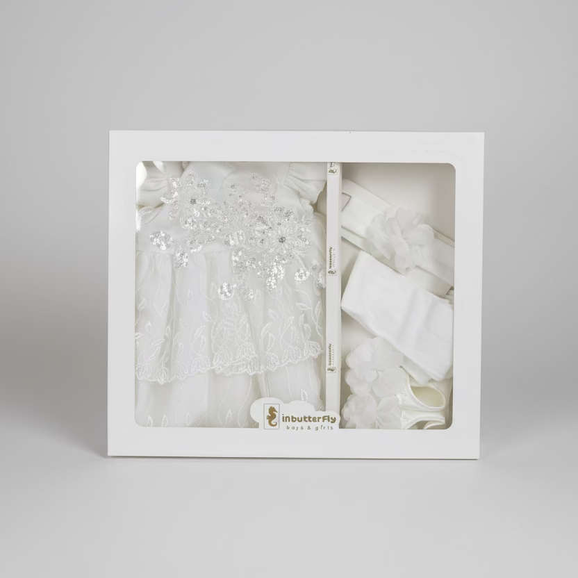 Inbutterfly Boys & Girls Christening Dress