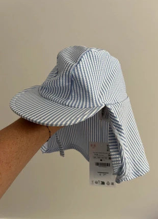 Fred & Flo Kids Striped and White Sun Hat (2set) 6-12M