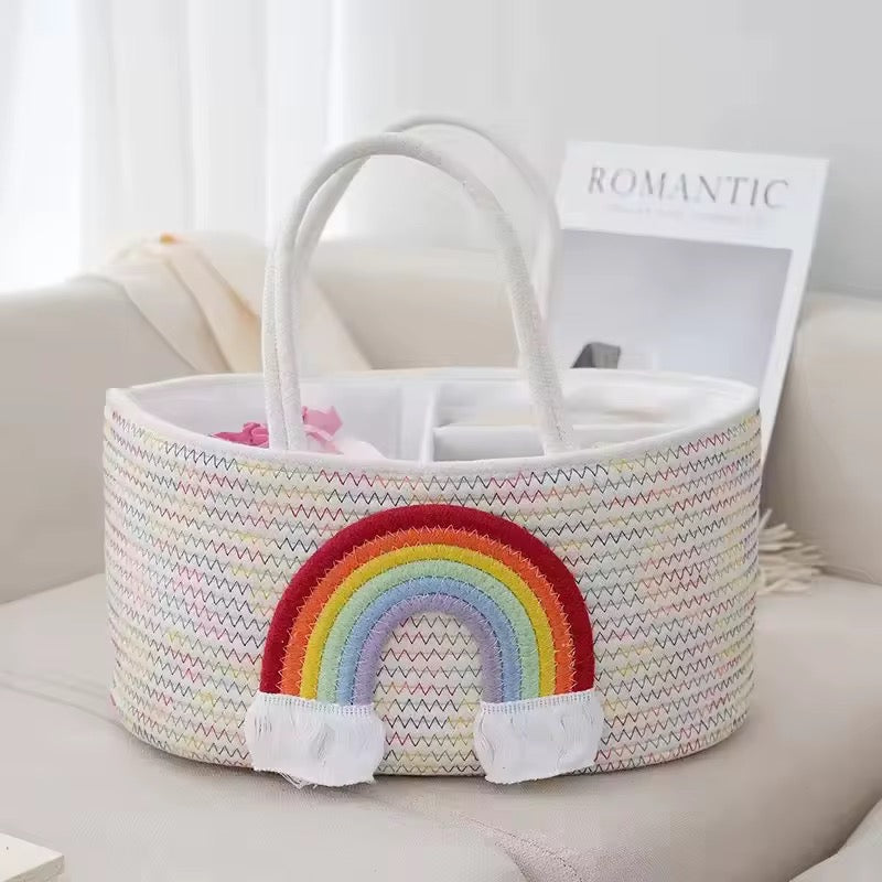 Woven Diaper Caddy Basket