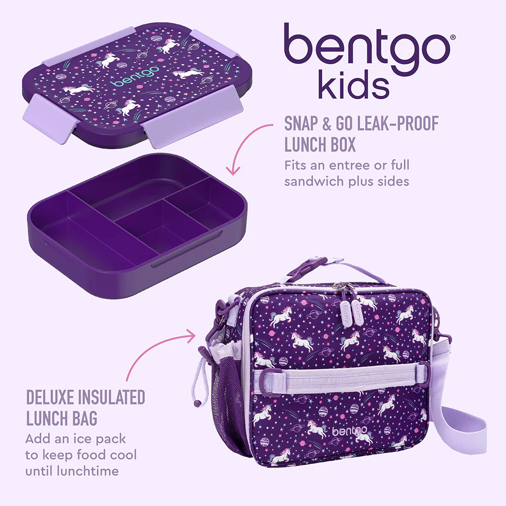 Bentgo Kid's Lunch Set (Leak -Proof Lunch Box & Insulated Lunch Bag)