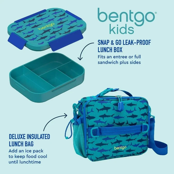 Bentgo Kid's Lunch Set (Leak -Proof Lunch Box & Insulated Lunch Bag)