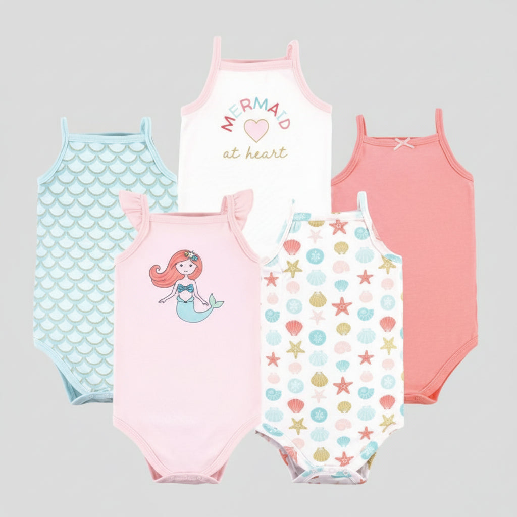 Hudson Baby 5 sleeveless Bodysuit