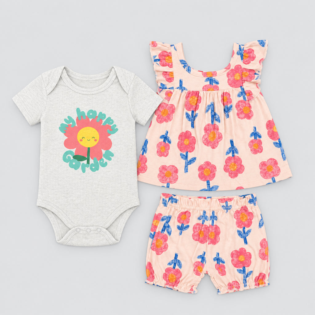 Cute Koala Baby Ruffle Skirted Bodysuit with Bloomer Shorts