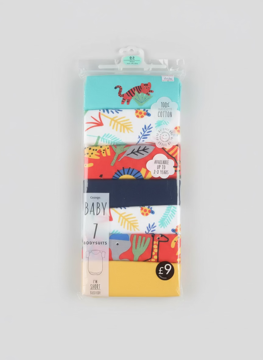 George baby 7 bodysuits 3-6 months