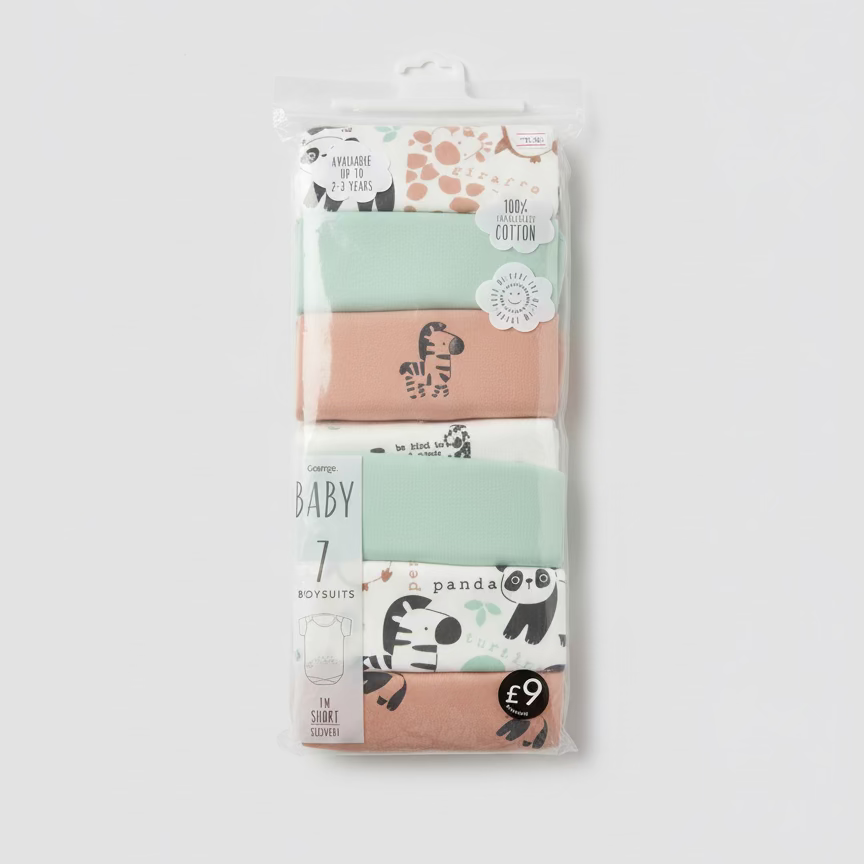 George baby 7 bodysuits 3-6 months