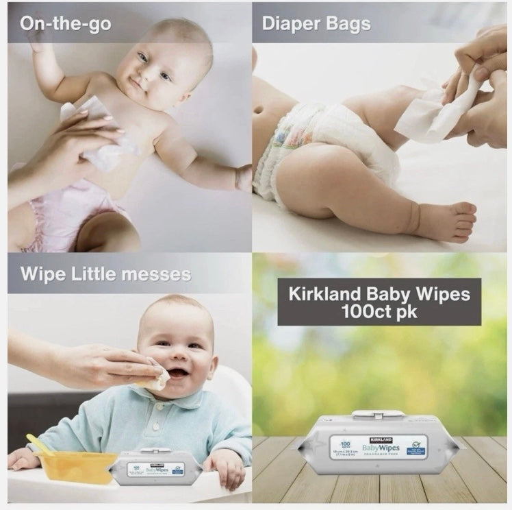 Kirkland Signature Baby Wipes 100 wipes(Single pk)