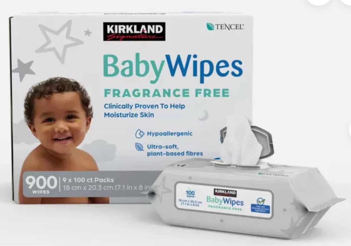 Kirkland Signature Baby Wipes 100 x 9(Box)