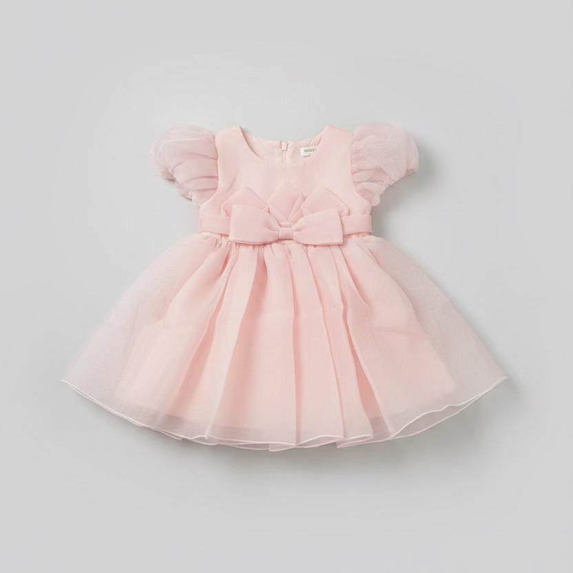 Ivory Princess Tulle Dress | Elegant Baby Girl Occasion Dress  Pink - Beks Ghana