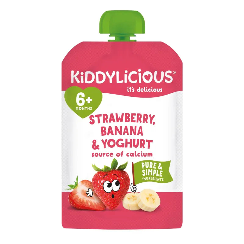 Kiddylicious Strawberry Banana & Yoghurt 100g 6m+
