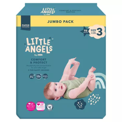 Little Angels Jumbo Pack Diapers Size 3, 98 pieces - Beks Ghana