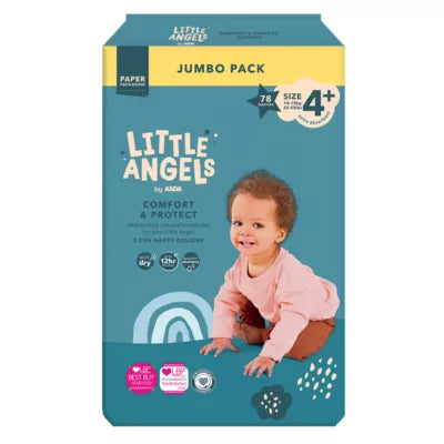 Little Angels Jumbo Pack Diapers Size 4+, 78 pieces - Beks Ghana