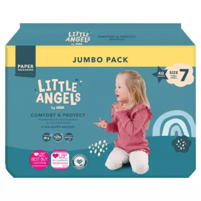 Little Angels Jumbo Pack Diapers Size 7, 40 pieces - Beks Ghana