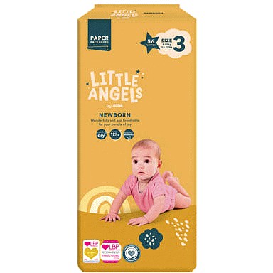 Little Angels Newborn Pack Diapers Size 3, 56 pieces - Beks Ghana