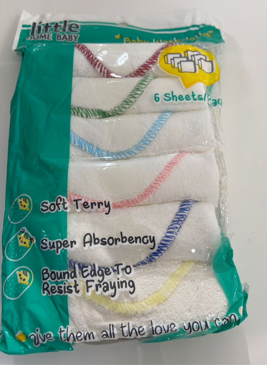Little home baby baby washcloth 6 pack in 1 – accessory item for kids
