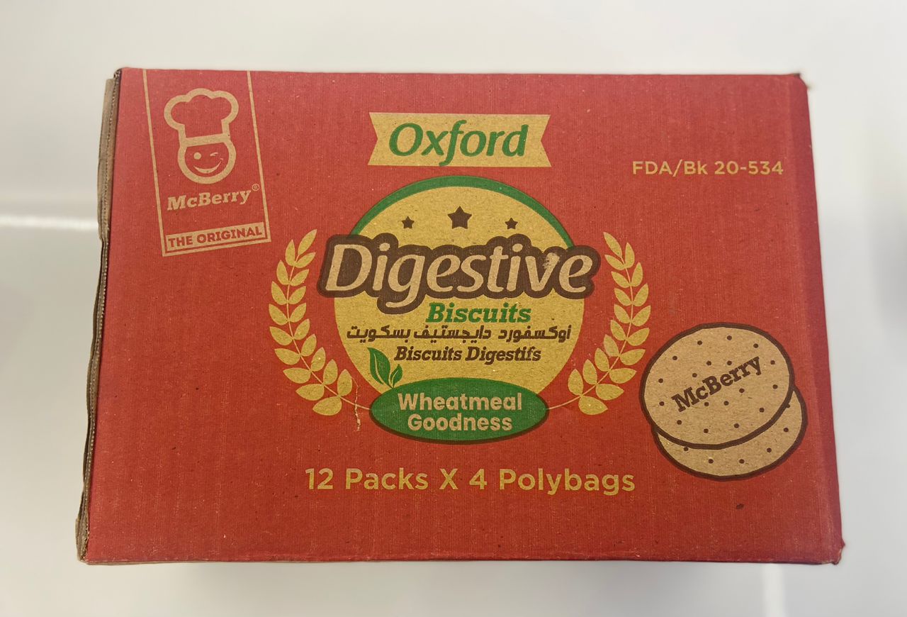 Mcberry oxford digestive biscuit box product photo – Buy online at Beks Ghana