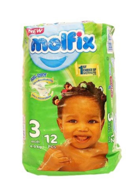 Molfix size 3 mini ( 12pcs)  single – diaper product photo at Beks Ghana