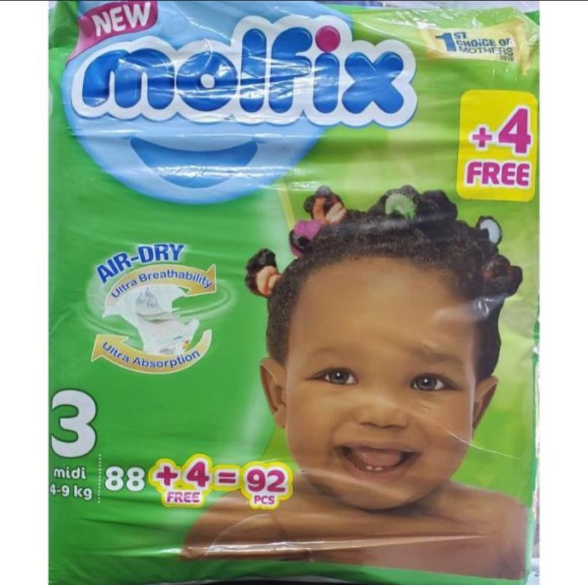 Molfix Size 3 (4 - 9kg) 108 pcs - single – diaper product photo at Beks Ghana