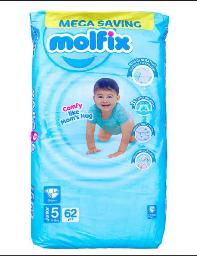 Molfix size 5 (11-18kg) 78pcs - single – diaper product photo at Beks Ghana
