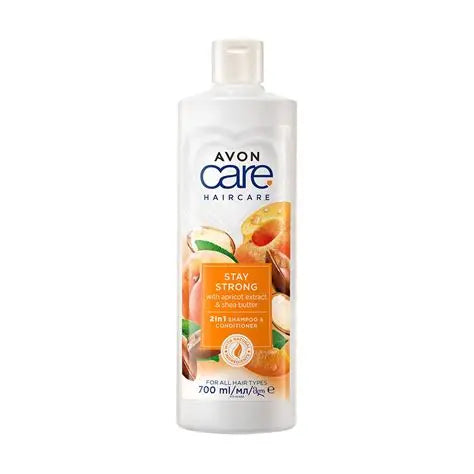 Avon Care Haircare Stay Strong with apricot extract & shea butter ,2 in 1 Shampoo & Conditioner 700ml