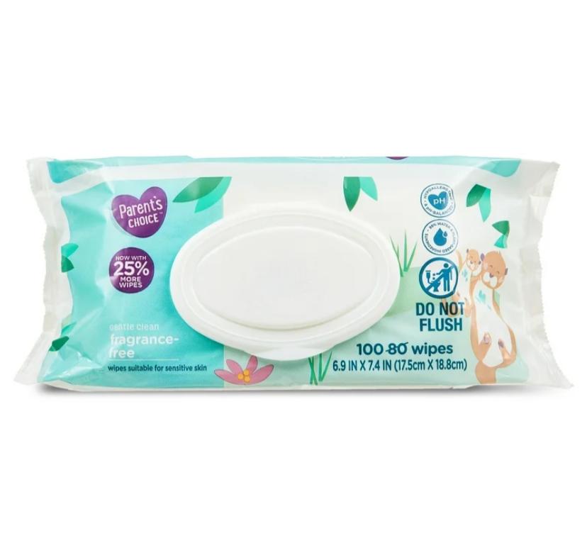 Parent's Choice Baby Wipes (100) (Single pk) – diaper product photo at Beks Ghana