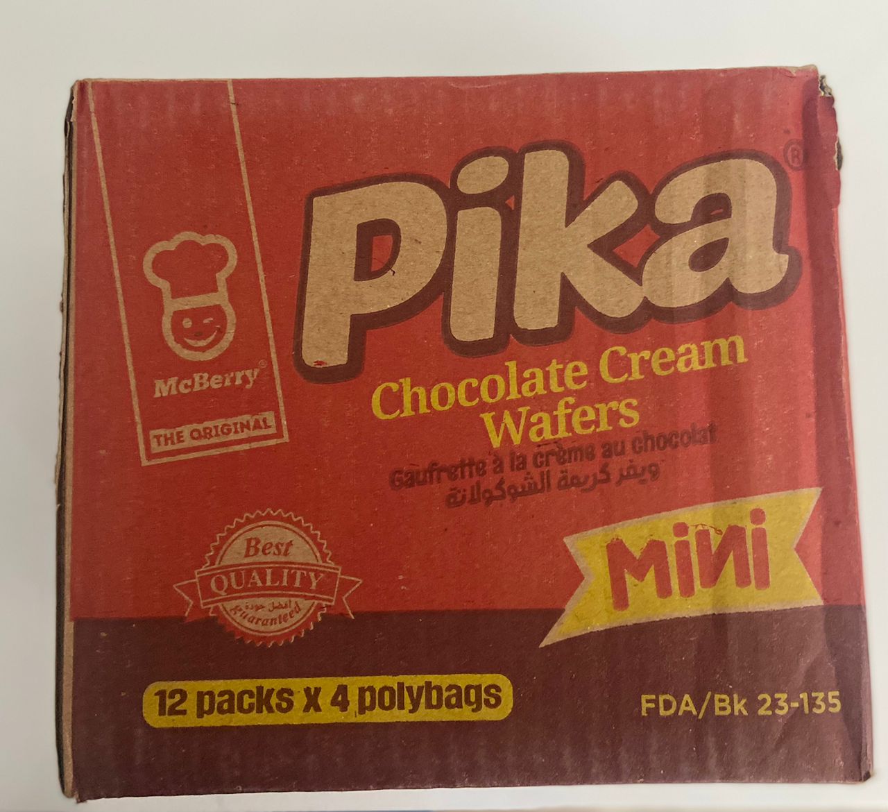 Pika Chocolate Cream wafers Box product photo – Buy online at Beks Ghana