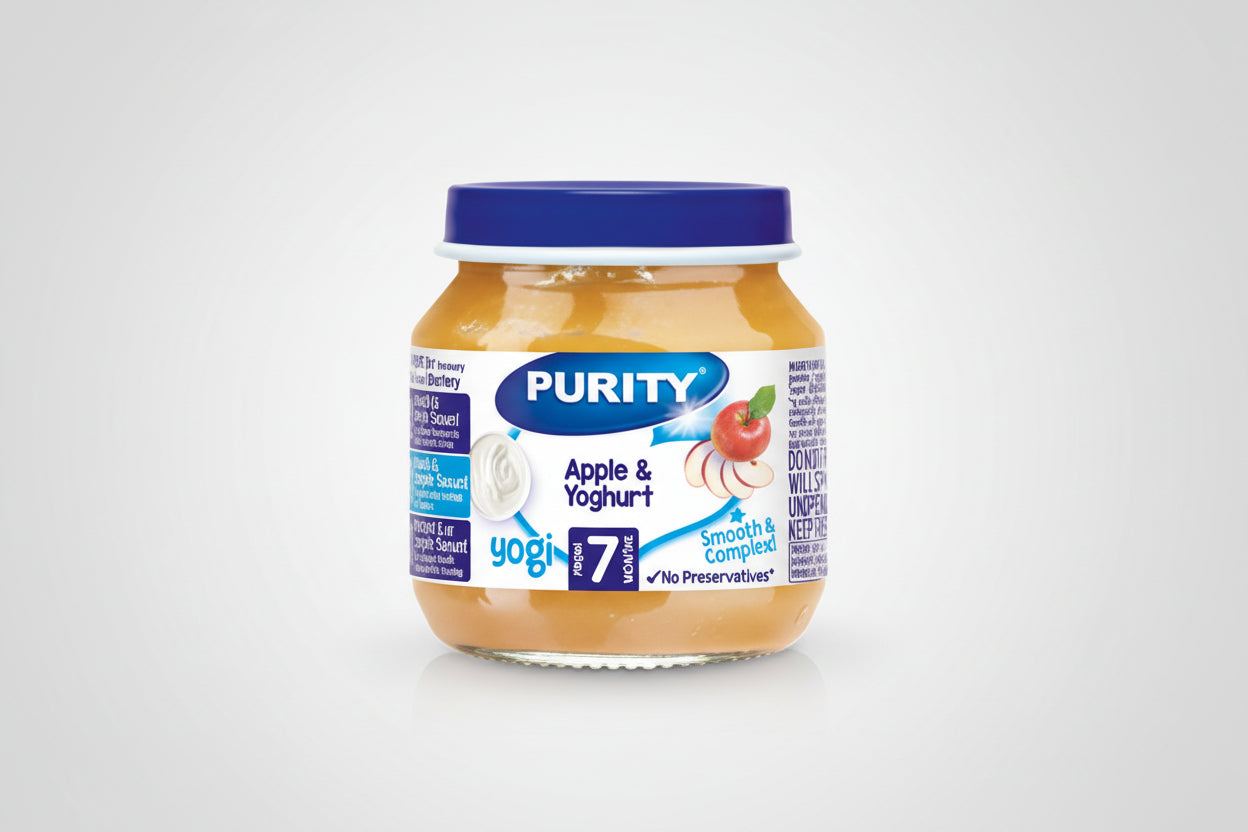 Purity Medium Yoghurt With Apple Flavour (200ml) single packaging - available at Beks Ghana