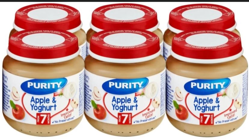 Purity Medium Yoghurt With Apple Flavour (200mlx6x4) Tray packaging - available at Beks Ghana