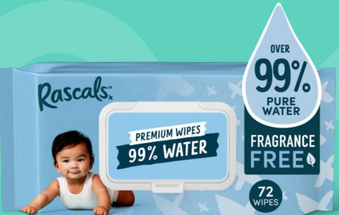 Rascal + Friends Sensitive Wipes 72 wipes (Single pk) – diaper product photo at Beks Ghana