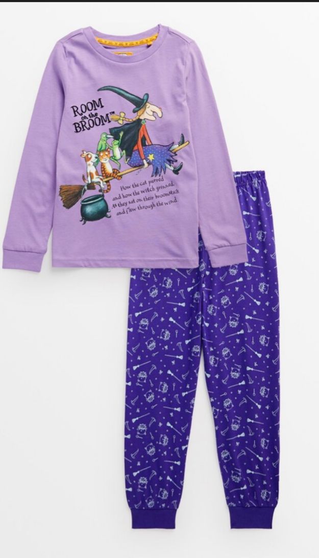 Room on the broom baby pajamas 1/1/2 - 2 months - kids fashion product photo