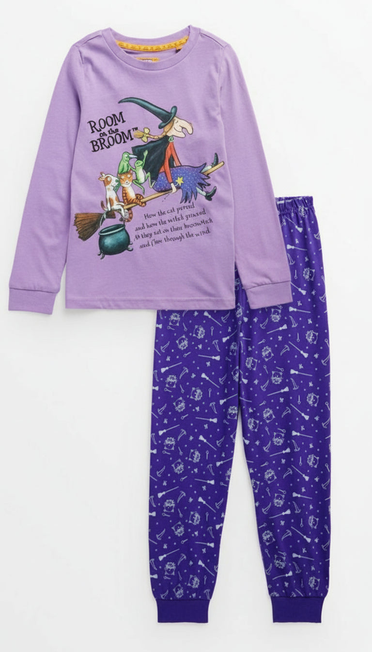 Room on the broom baby pajamas 1/1/2 - 2 months - kids fashion product photo