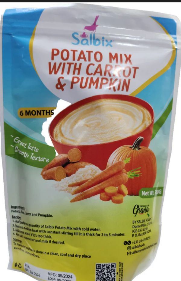 Salbix Potato with Carrot and Pumpkin 350g Single packaging - available at Beks Ghana