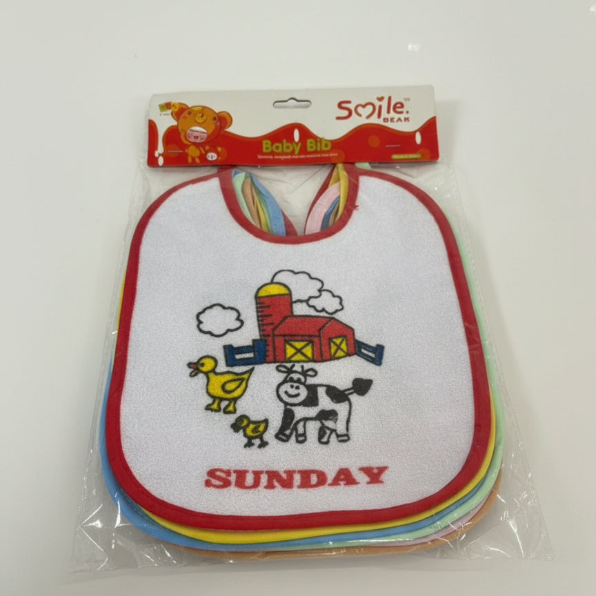 Smile bear baby bib 7 in 1 pack – accessory item for kids