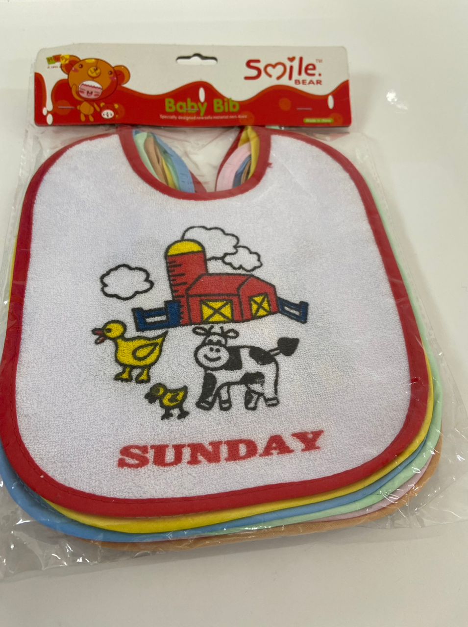 Smile bear baby bib 7 in 1 pack – accessory item for kids