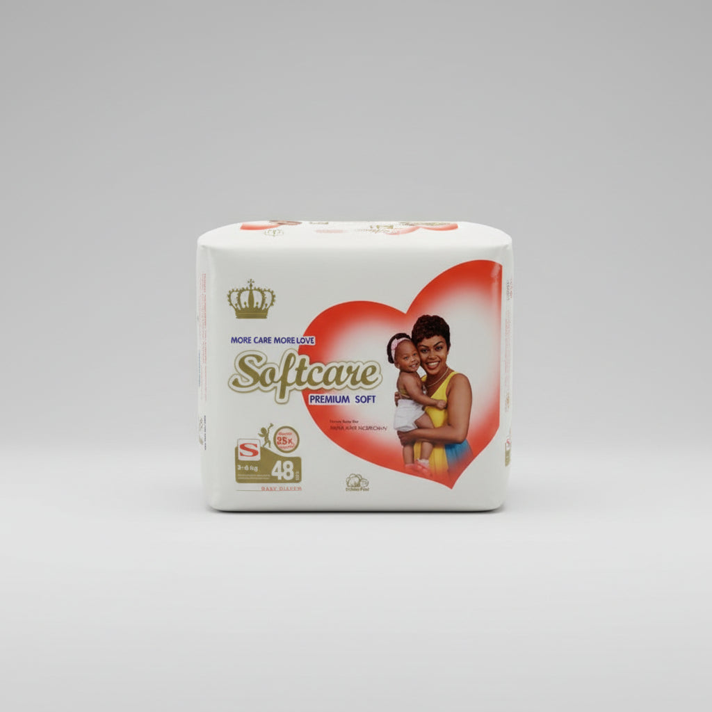 Softcare Premium Pack Small – diaper product photo at Beks Ghana