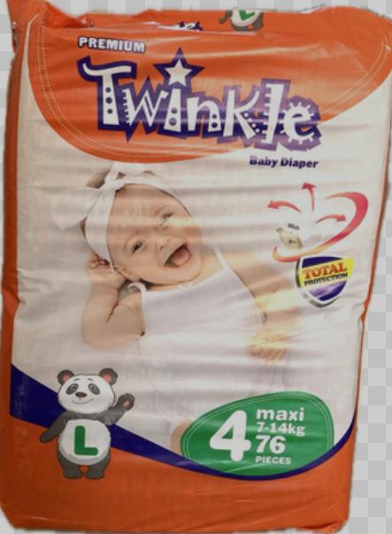 Twinkle Diapers size 4 (3-6Kg) – diaper product photo at Beks Ghana