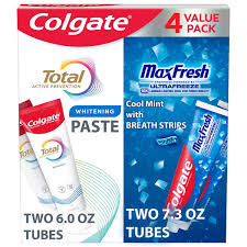 Colgate 4 Value Pack ( Total Active Prevention & Max Fresh)