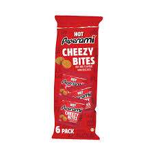Hot Peperami Cheezy Bites Hot BBQ Flavour 6 x 30g