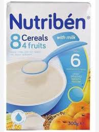 Nutriben 8 Cereals & 4 fruits with Milk 300g