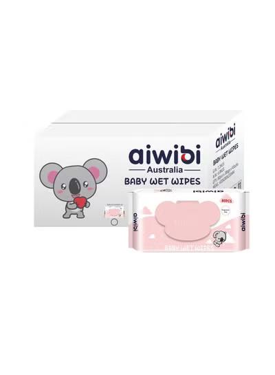 Aiwibi Baby Wet Wipes Strawberry (80pcs x 24)Box
