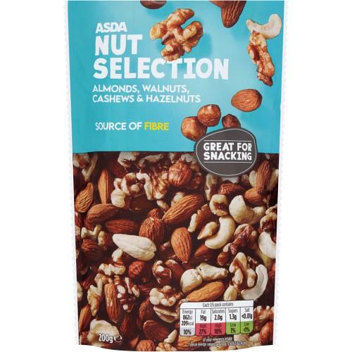 ASDA Nut Selection (Almonds, Walnuts, Cashew & Hazelnuts).